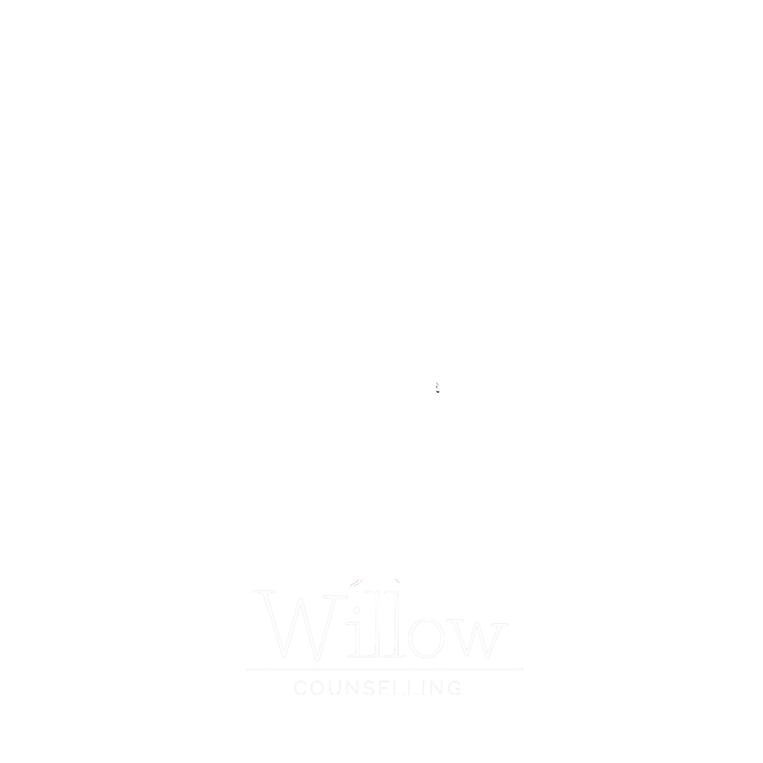 Willow COusnelling Logo in White with Transparent background